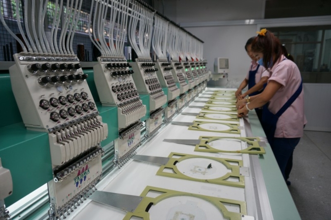 S.P. Brother has two embroidery machines in Bangkok (Tajima)