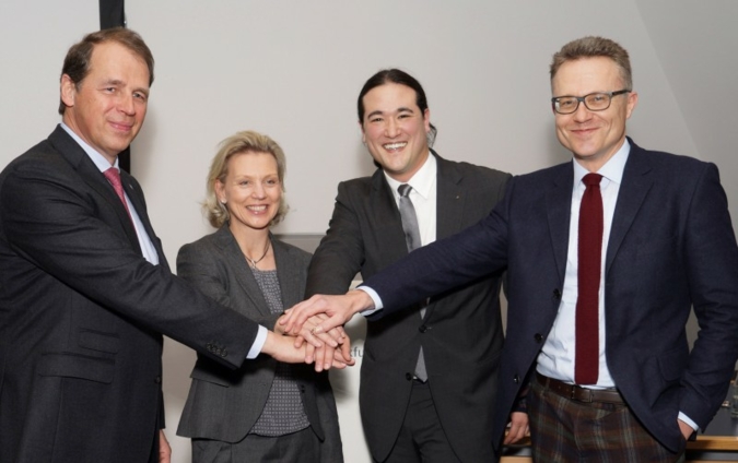 Jörg L. Jordan, Geschäftsführer W. & L. Jordan, Stefanie Kerpen, Leiterin Produktmanagement Heimtextilien, Dan Schmitz, geschäftsführender Ges...