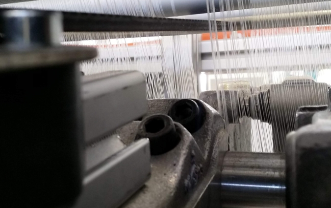 Kettenwirkautomat mit aktivem Fadenlängenausgleich I © ITM/TUD