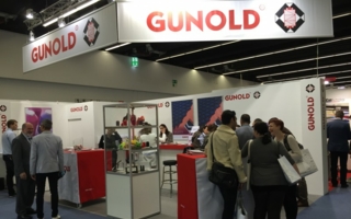Blick auf den Messestand Gunold texprocess 2015
Photos: Gunold